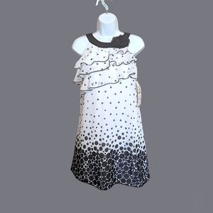 Rare Editions ruffle polka dot dress